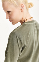 CROPPED ESTONADO LISO MANGA LONGA FEMININO PREMIUM